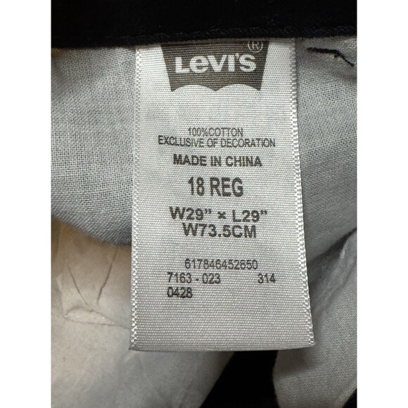 Levi’s 505 Boys Regular Fit Straight Leg Black Chino Pants Size 18 Kidcore NEW - Picture 3 of 8